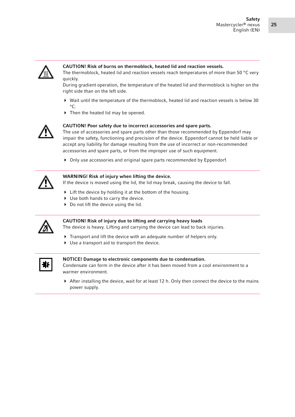 Eppendorf Mastercycler nexus User Manual | Page 25 / 118