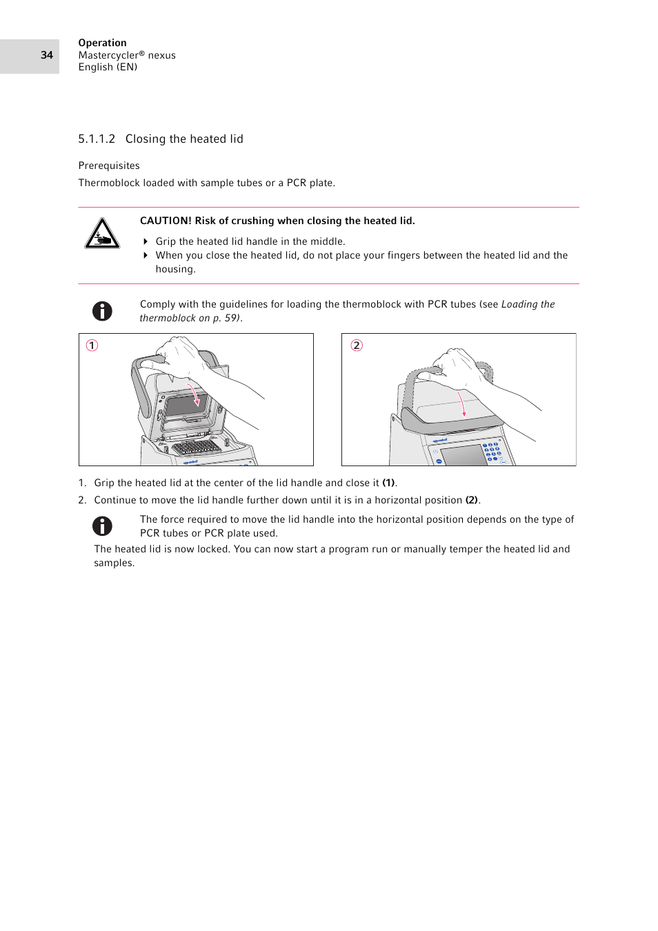 Eppendorf Mastercycler nexus User Manual | Page 34 / 118