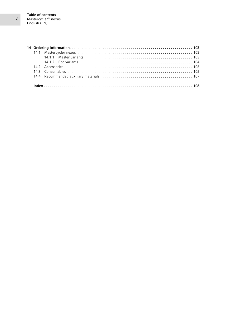 Eppendorf Mastercycler nexus User Manual | Page 6 / 118