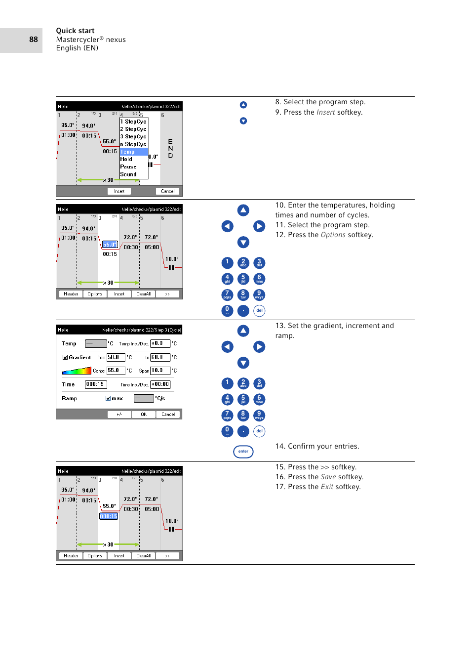 Quick start mastercycler | Eppendorf Mastercycler nexus User Manual | Page 88 / 118