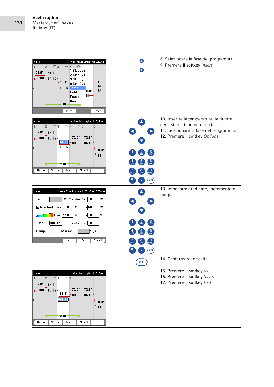 Avvio rapido mastercycler | Eppendorf Mastercycler nexus User Manual | Page 130 / 142