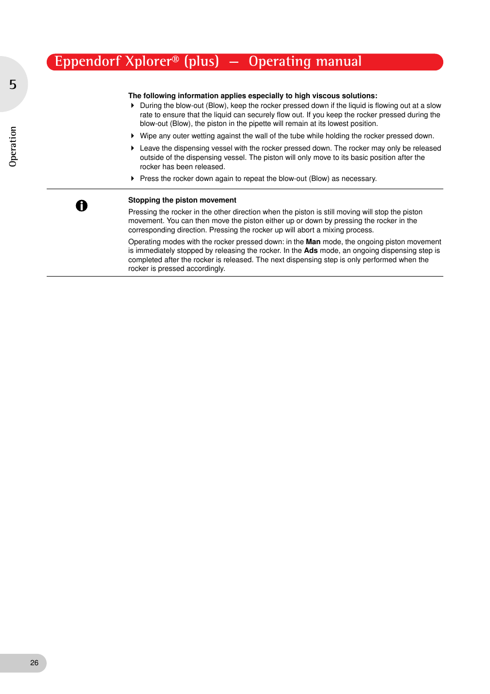 Eppendorf xplorer® (plus) — operating manual | Eppendorf XplorerPlus User Manual | Page 26 / 74