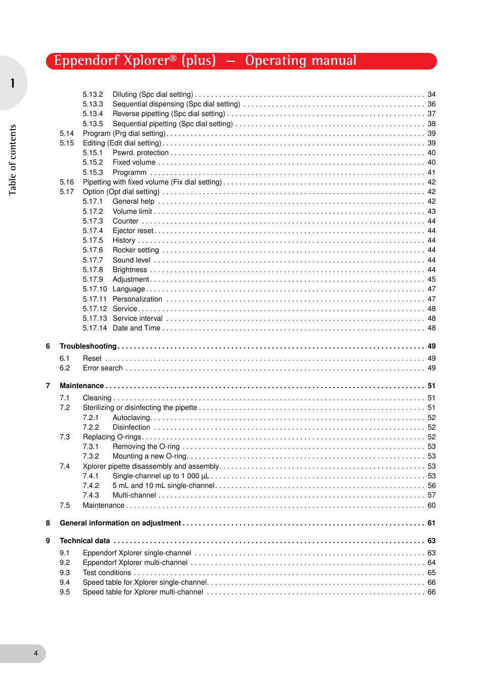 Eppendorf XplorerPlus User Manual | Page 4 / 74