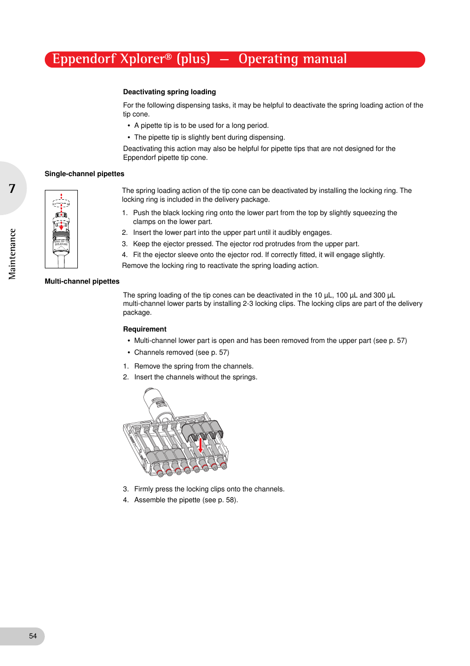 Eppendorf xplorer® (plus) — operating manual | Eppendorf XplorerPlus User Manual | Page 54 / 74