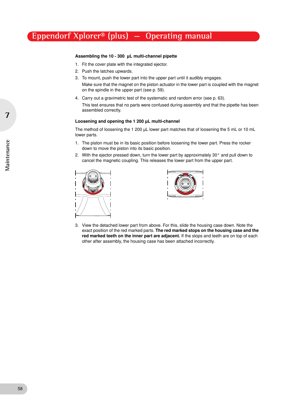 Eppendorf xplorer® (plus) — operating manual | Eppendorf XplorerPlus User Manual | Page 58 / 74