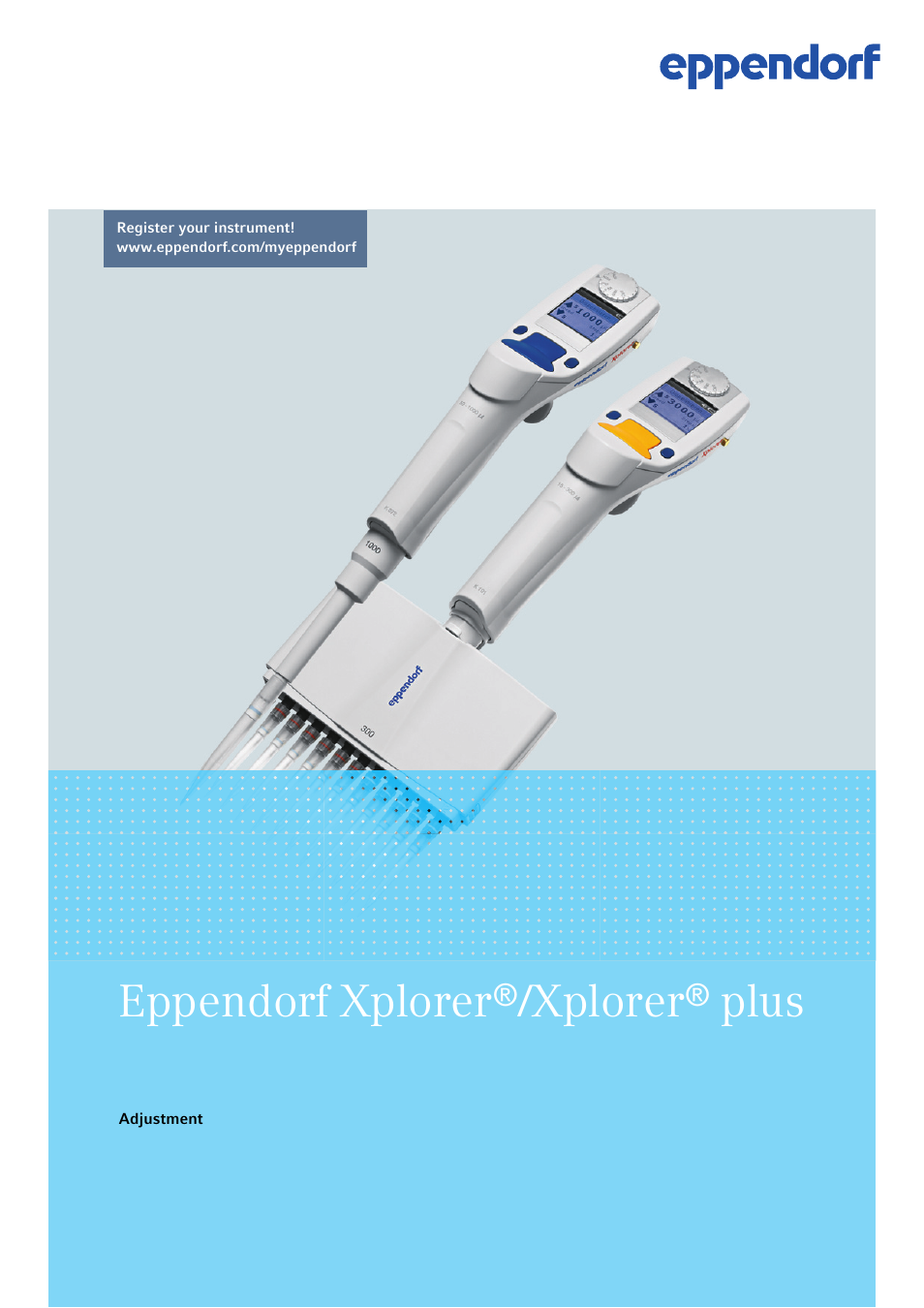 Eppendorf XplorerPlus Adjustment User Manual | 26 pages