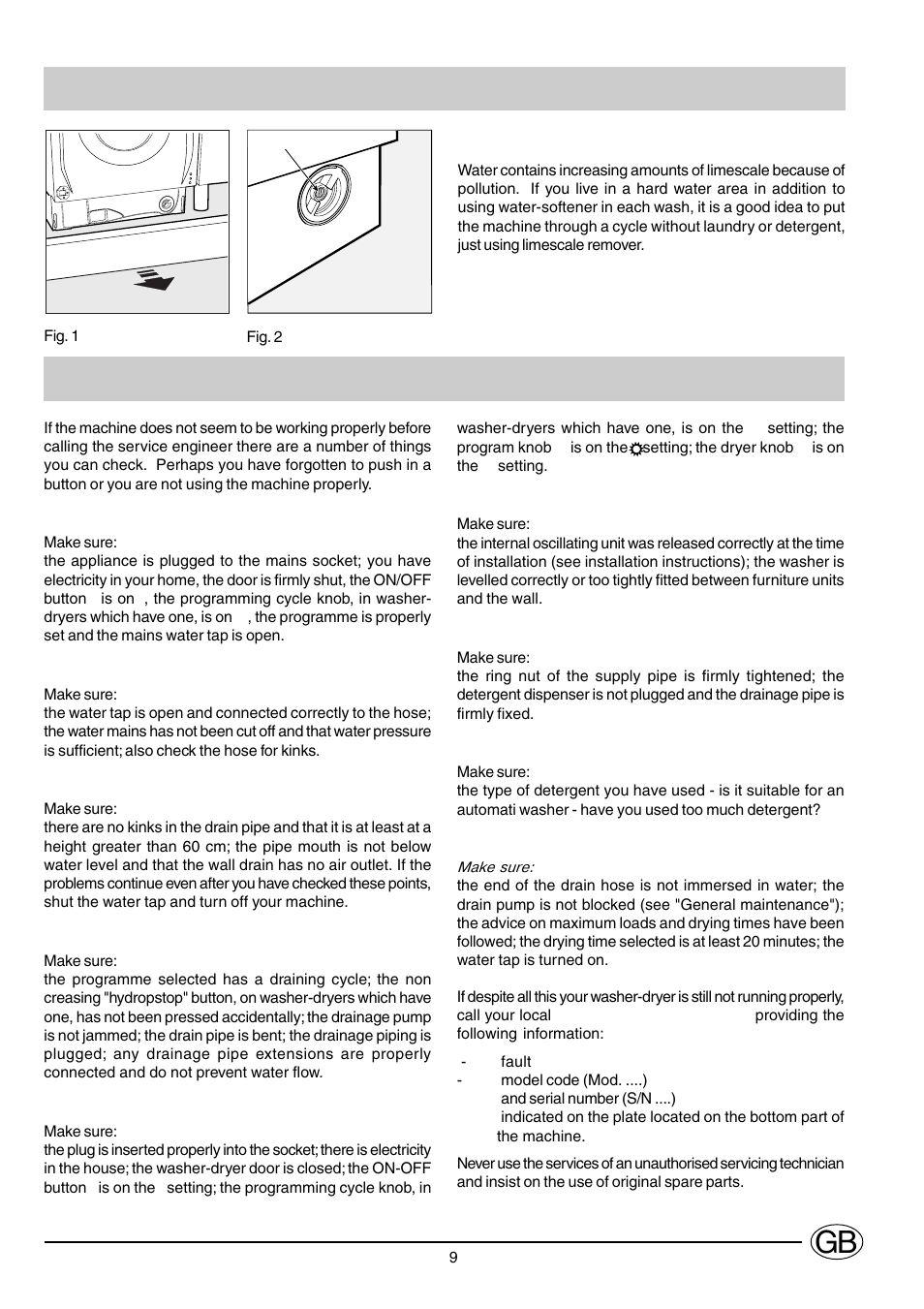 Trouble shooting | Ariston CD12TUK User Manual | Page 10 / 14