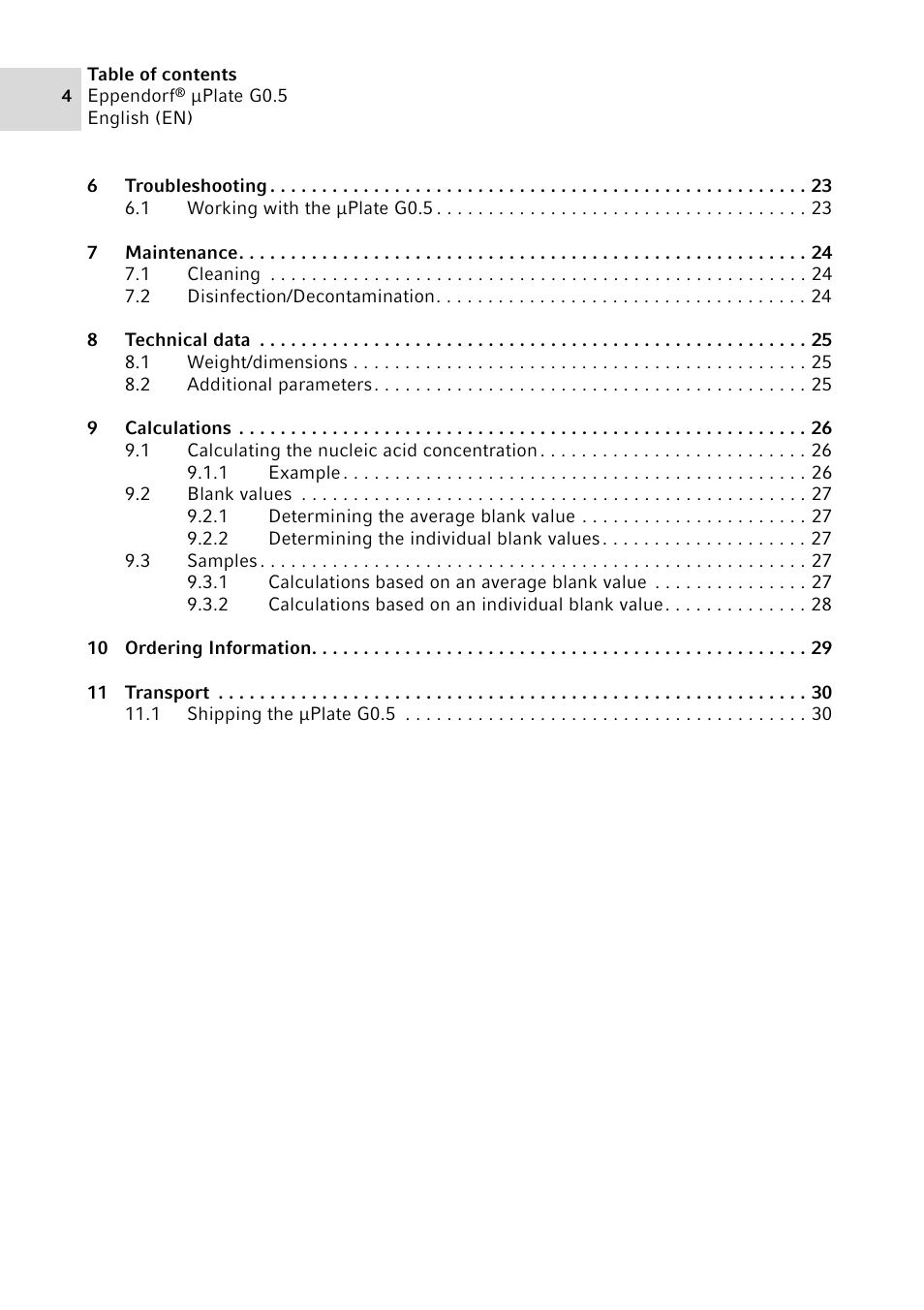 Eppendorf G0.5 µPlate User Manual | Page 4 / 32