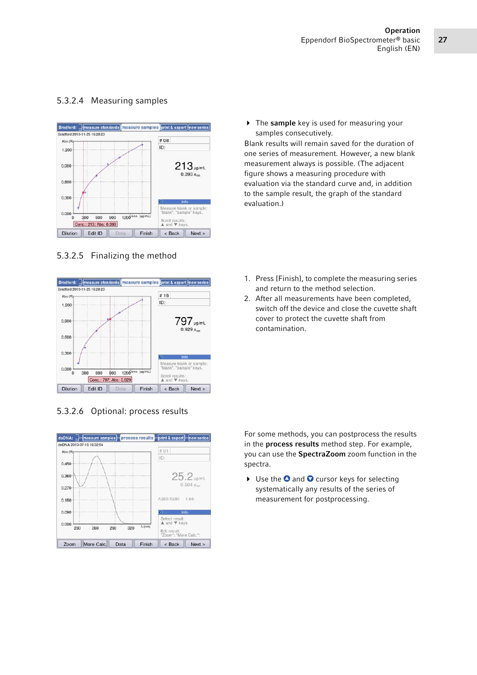 Eppendorf BioSpectrometer basic User Manual | Page 27 / 104