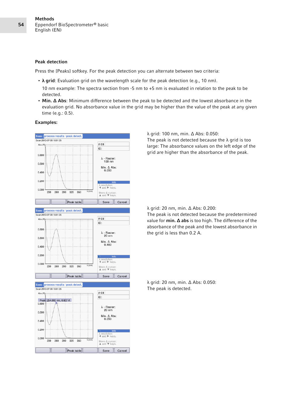 Eppendorf BioSpectrometer basic User Manual | Page 54 / 104