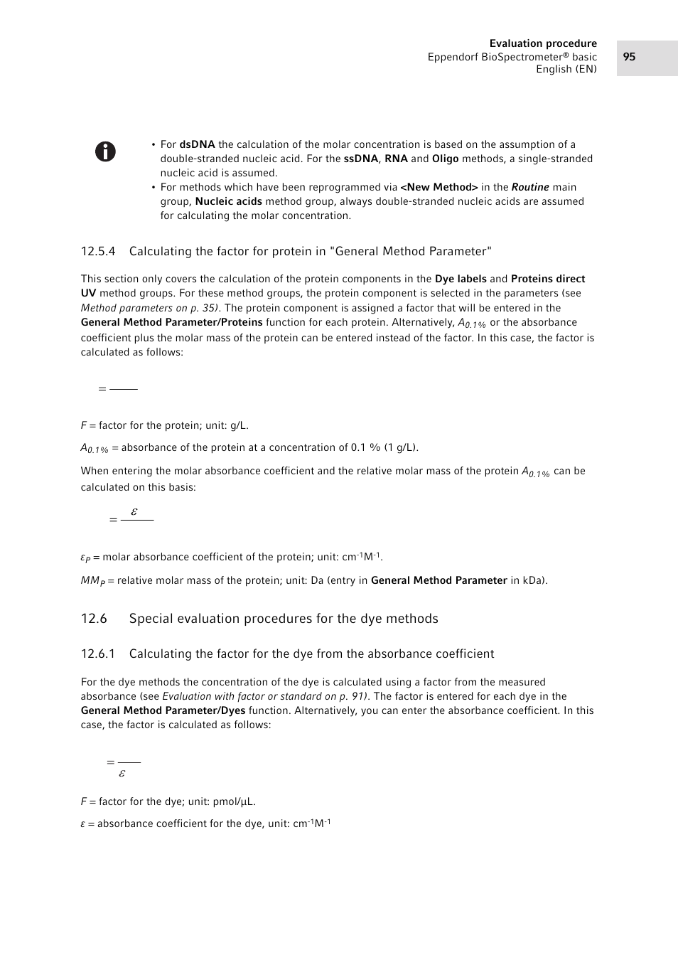 1a f, Mm a | Eppendorf BioSpectrometer basic User Manual | Page 95 / 104