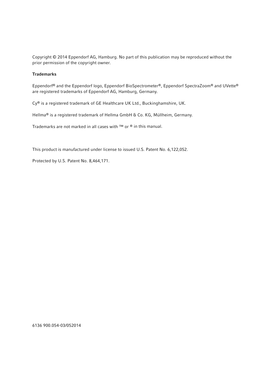 Eppendorf BioSpectrometer kinetic User Manual | Page 2 / 106