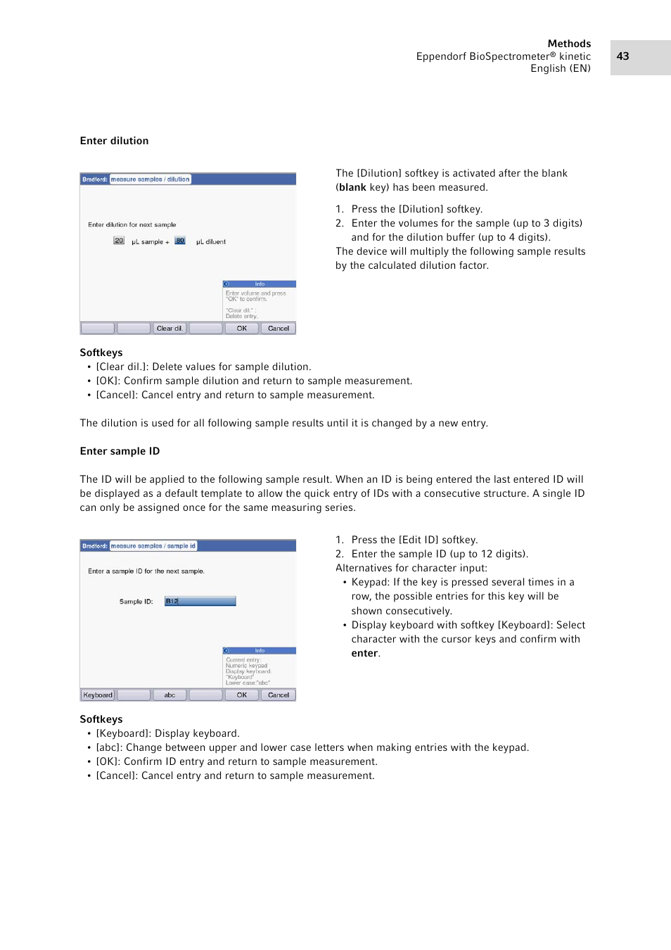 Eppendorf BioSpectrometer kinetic User Manual | Page 43 / 106