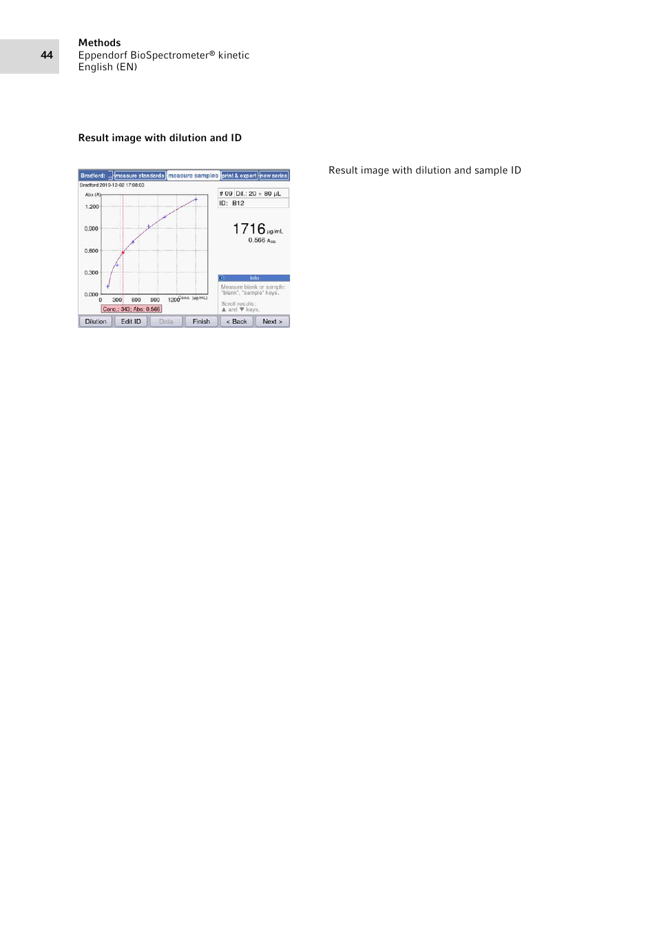 Eppendorf BioSpectrometer kinetic User Manual | Page 44 / 106