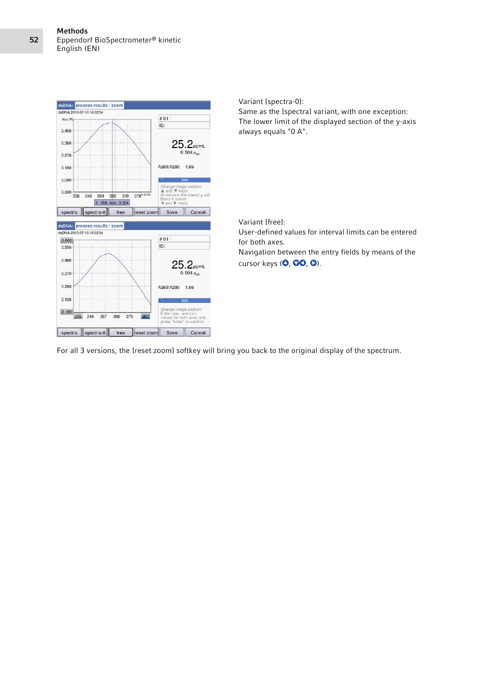 Eppendorf BioSpectrometer kinetic User Manual | Page 52 / 106