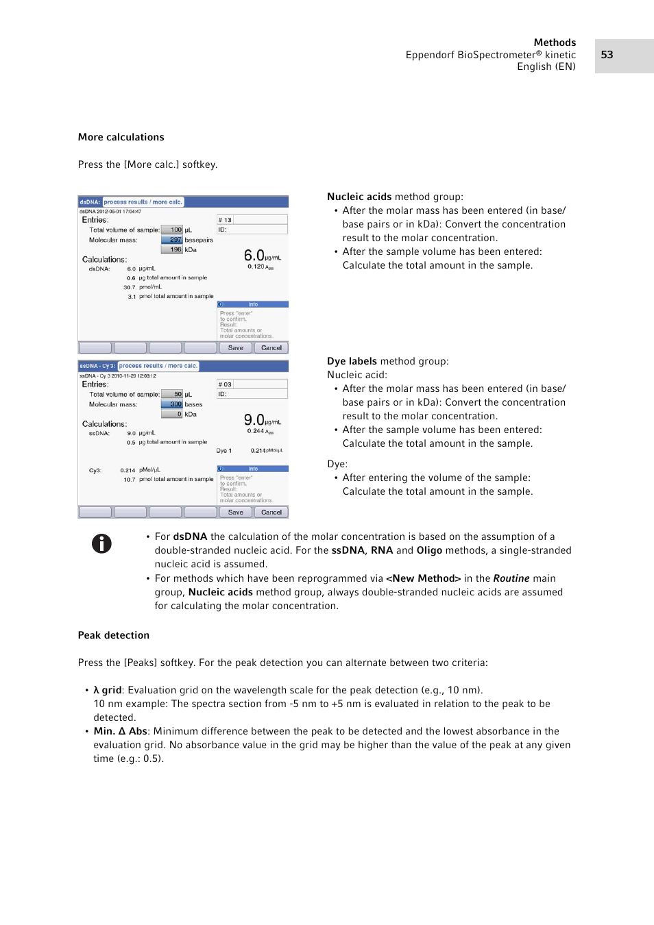 Eppendorf BioSpectrometer kinetic User Manual | Page 53 / 106