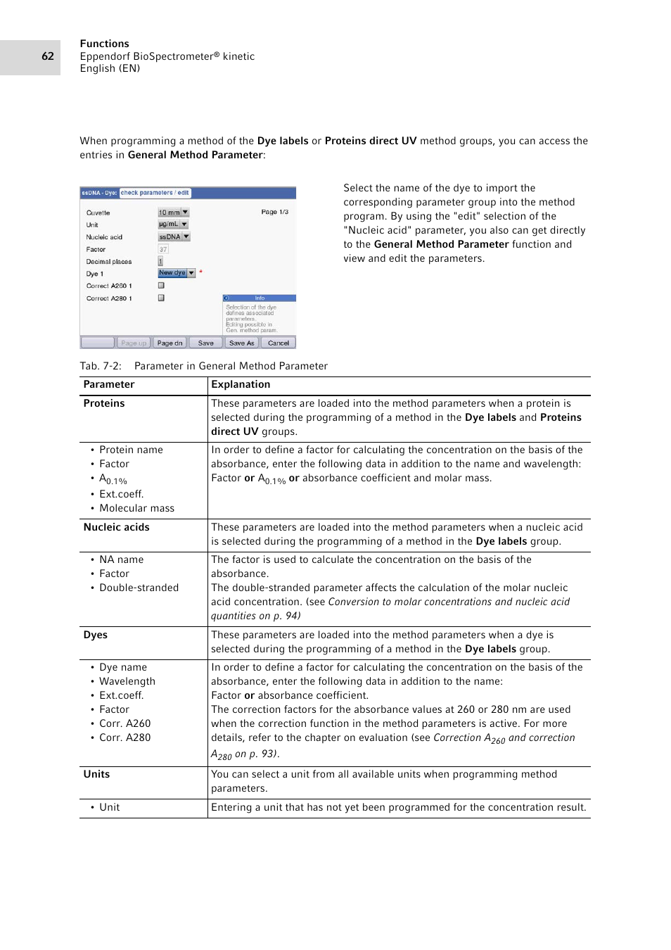 Eppendorf BioSpectrometer kinetic User Manual | Page 62 / 106