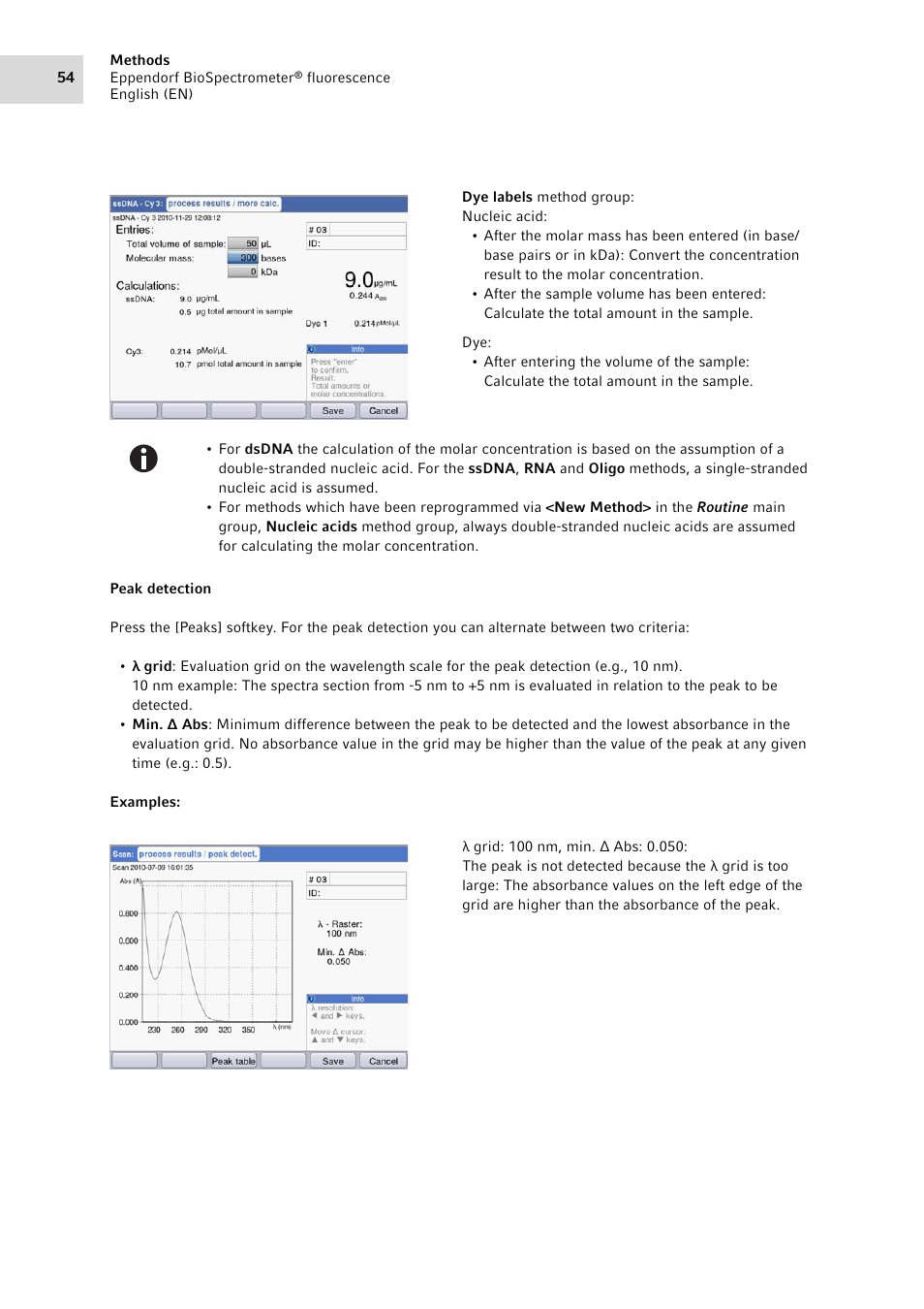 Eppendorf BioSpectrometer fluorescence User Manual | Page 54 / 102
