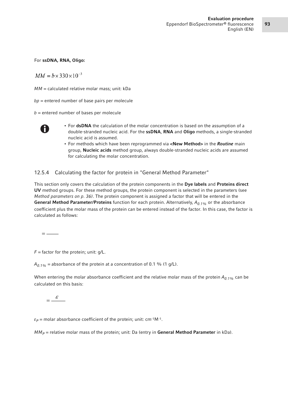 1a f, Mm a | Eppendorf BioSpectrometer fluorescence User Manual | Page 93 / 102