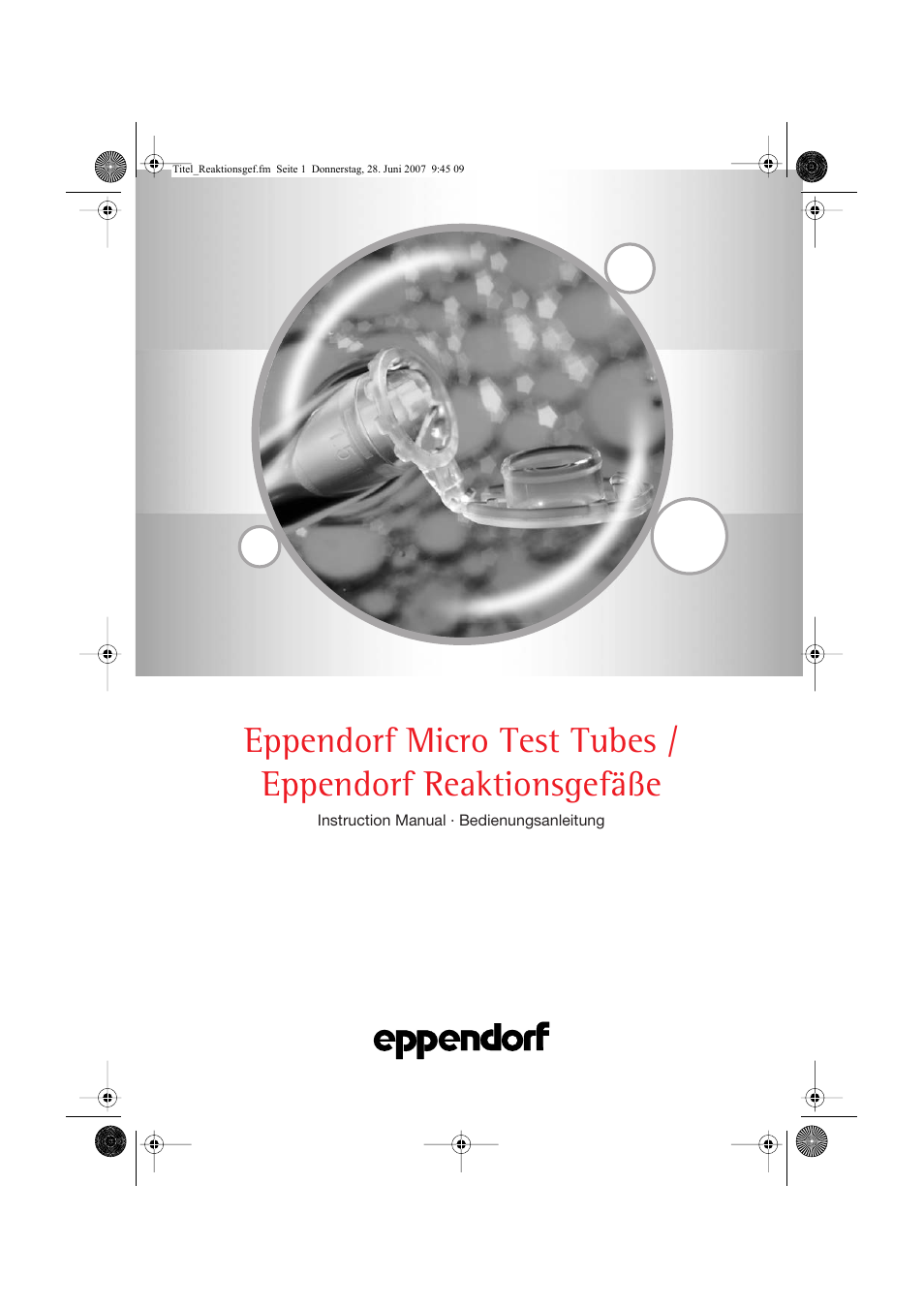 Eppendorf Micro Test Tubes User Manual | 5 pages