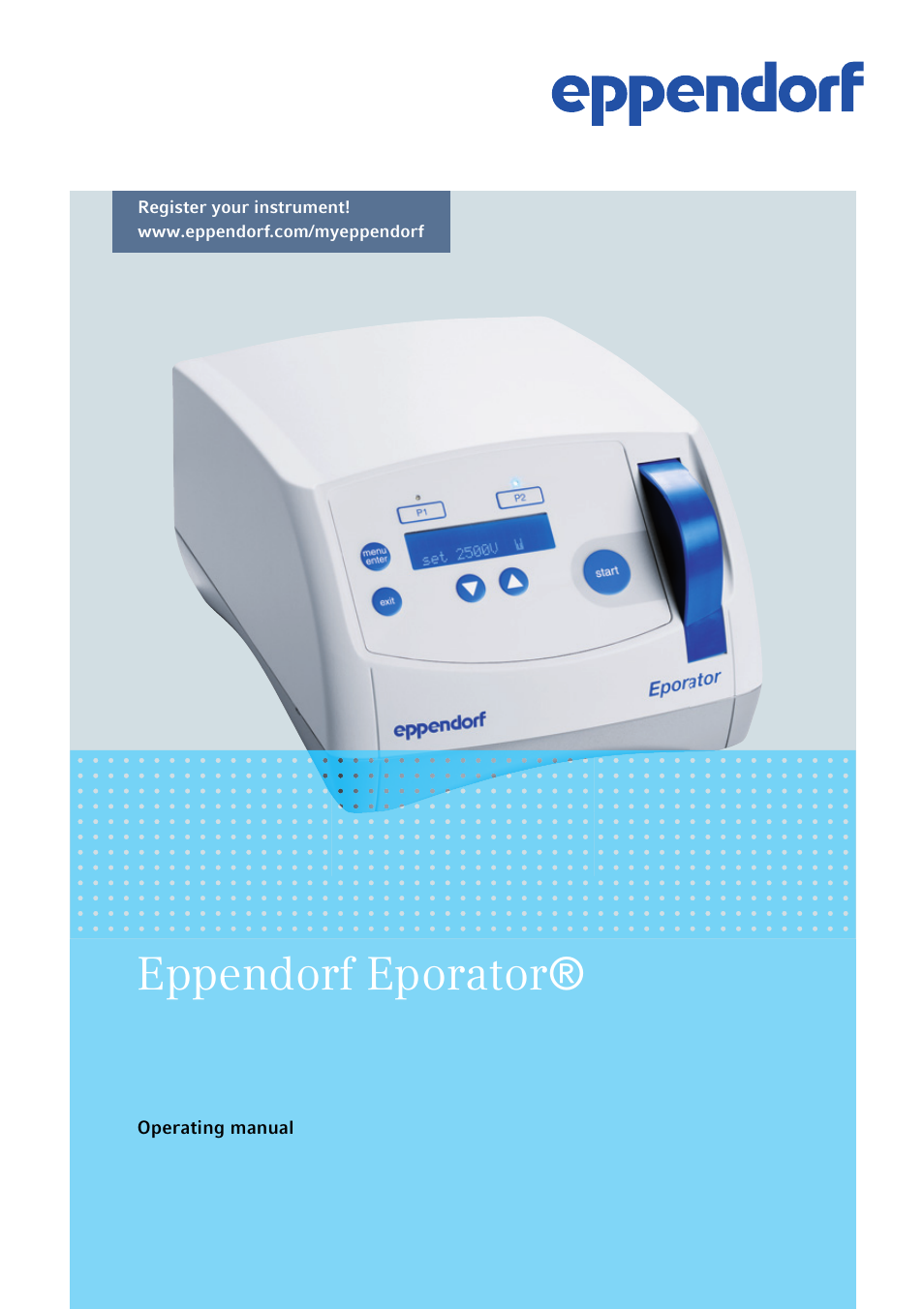 Eppendorf Eporator User Manual | 38 pages