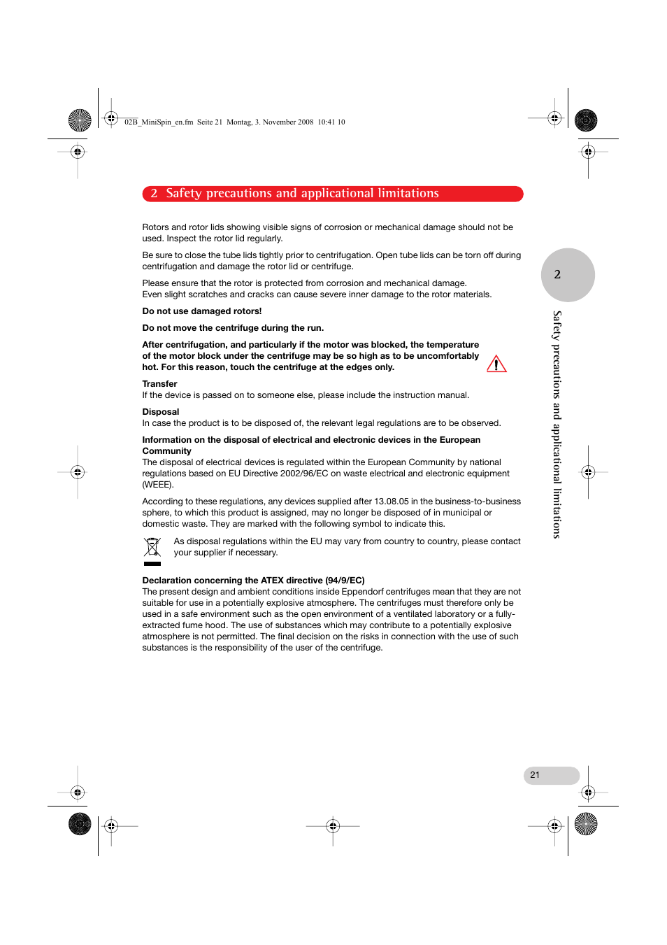 Eppendorf MiniSpin plus User Manual | Page 9 / 20