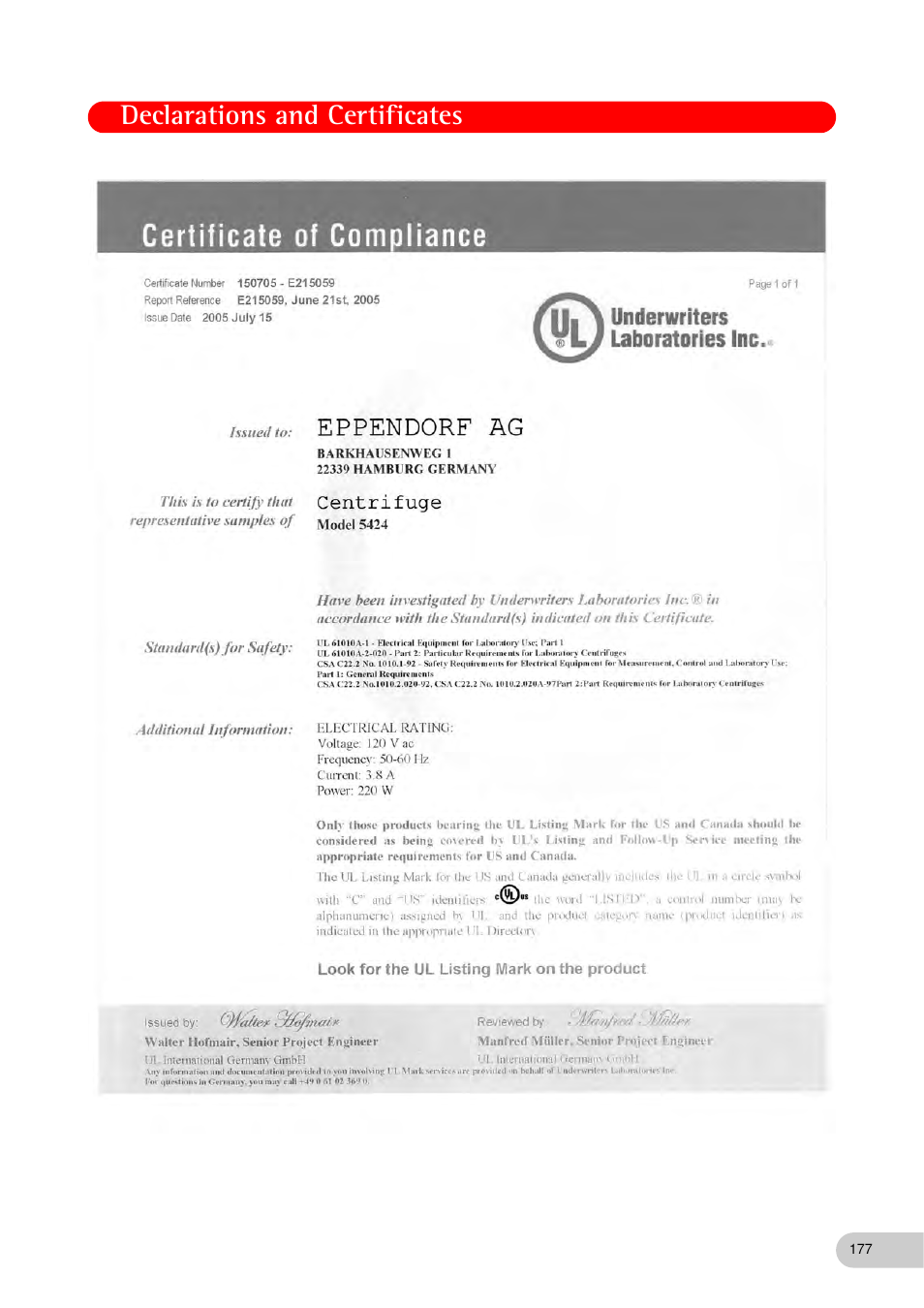 Eppendorf 5424 R Centrifuge User Manual | Page 66 / 71