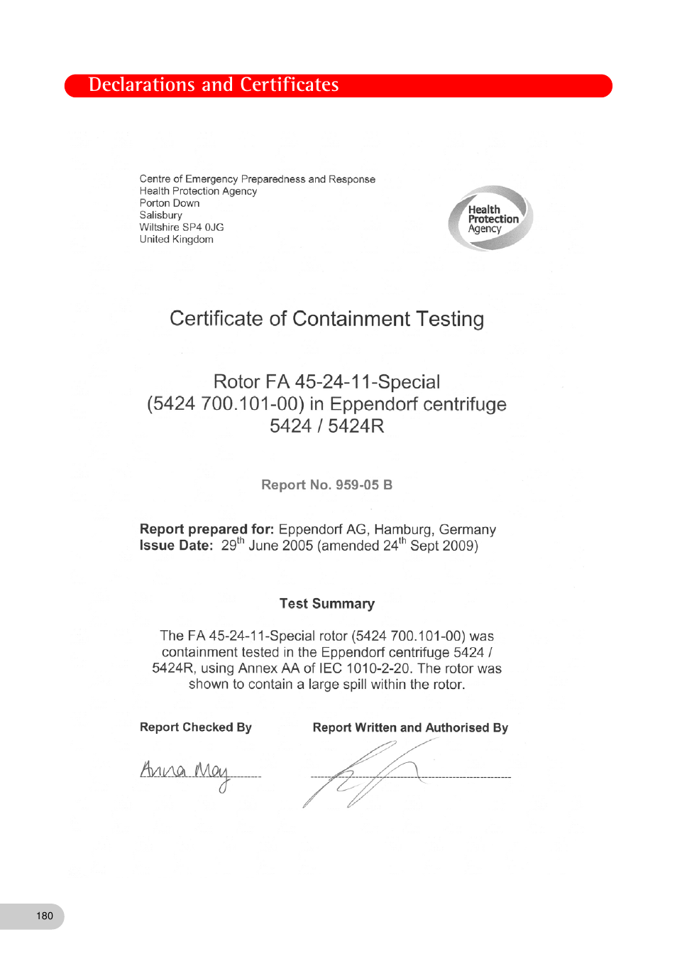 Eppendorf 5424 R Centrifuge User Manual | Page 69 / 71