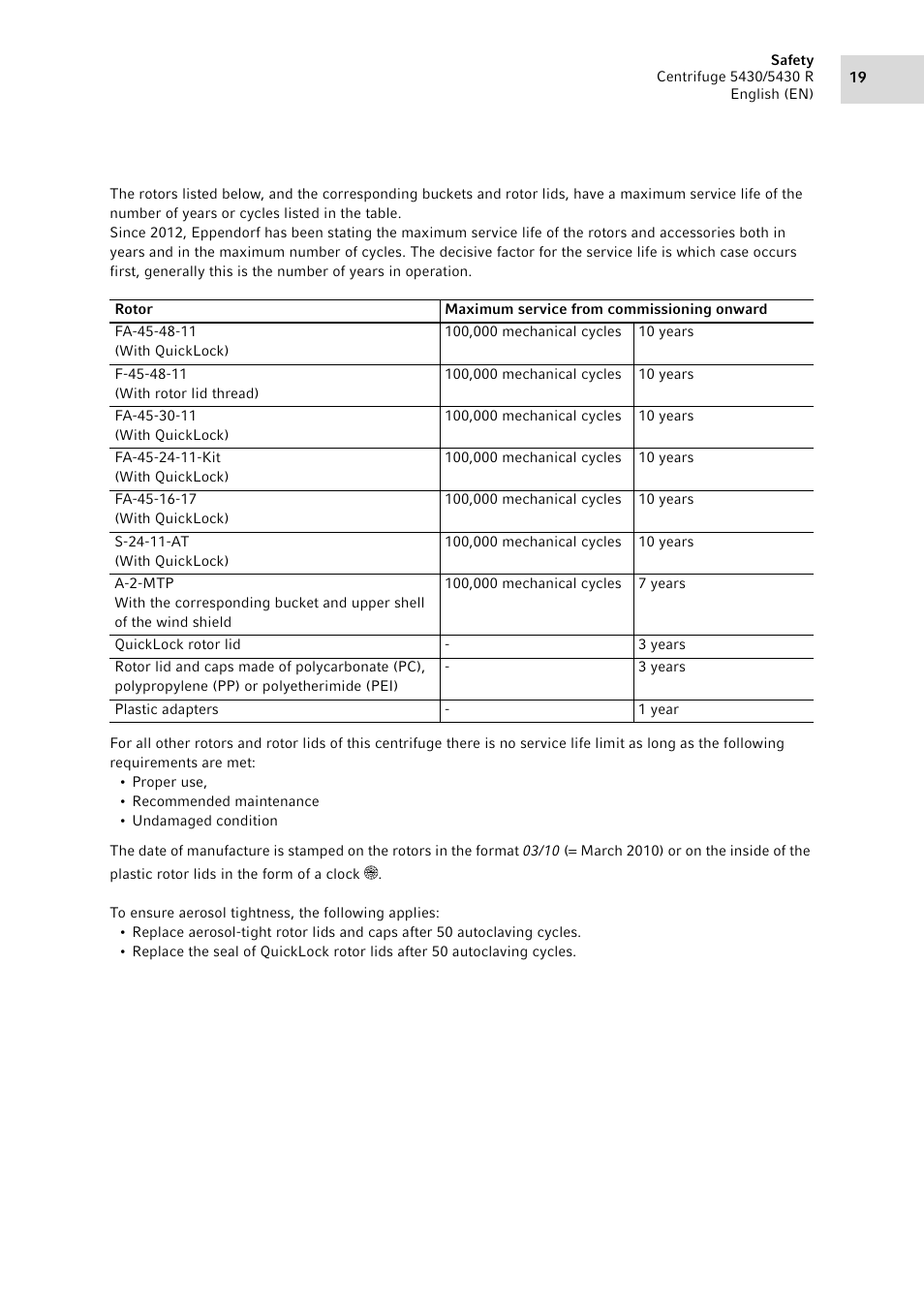 Eppendorf 5430 R Centrifuge User Manual | Page 19 / 88