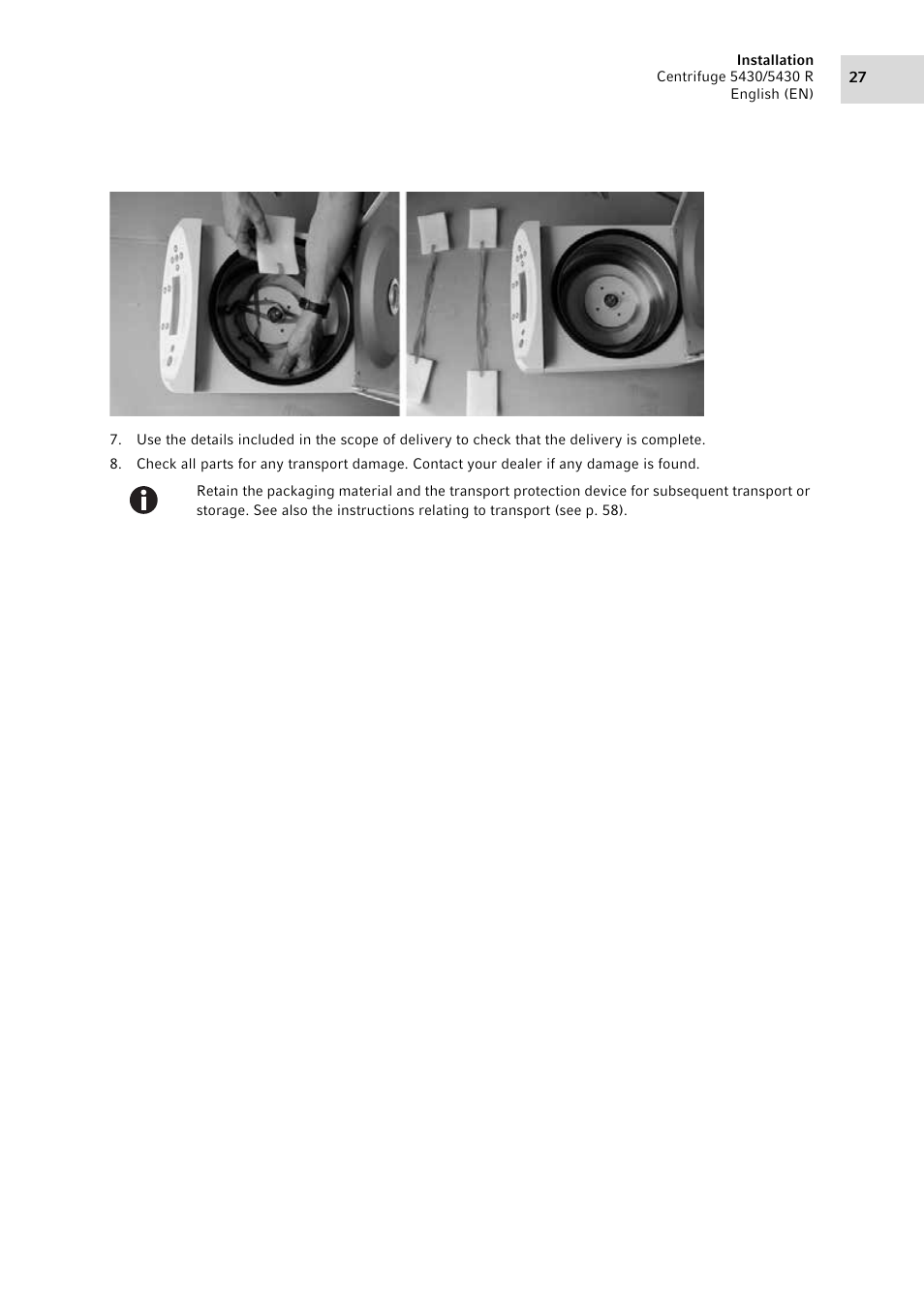 Eppendorf 5430 R Centrifuge User Manual | Page 27 / 88