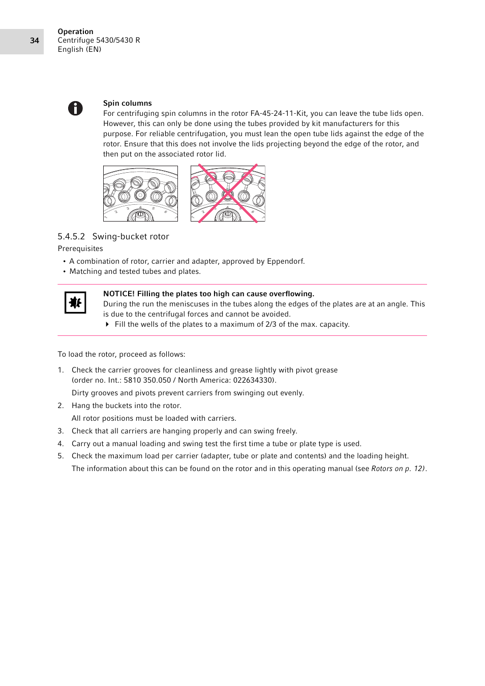 Eppendorf 5430 R Centrifuge User Manual | Page 34 / 88