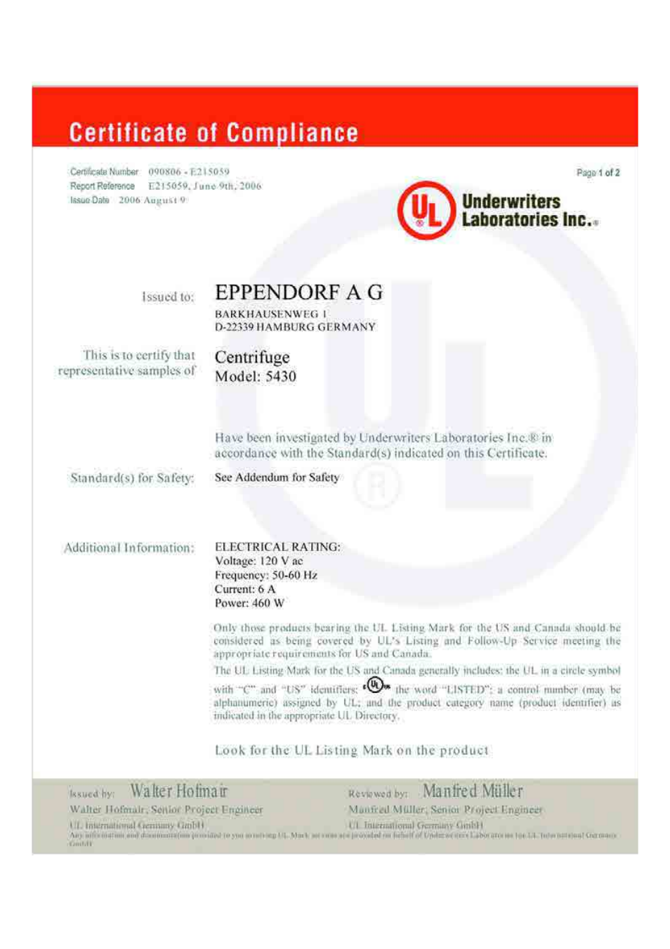 Eppendorf 5430 R Centrifuge User Manual | Page 71 / 88