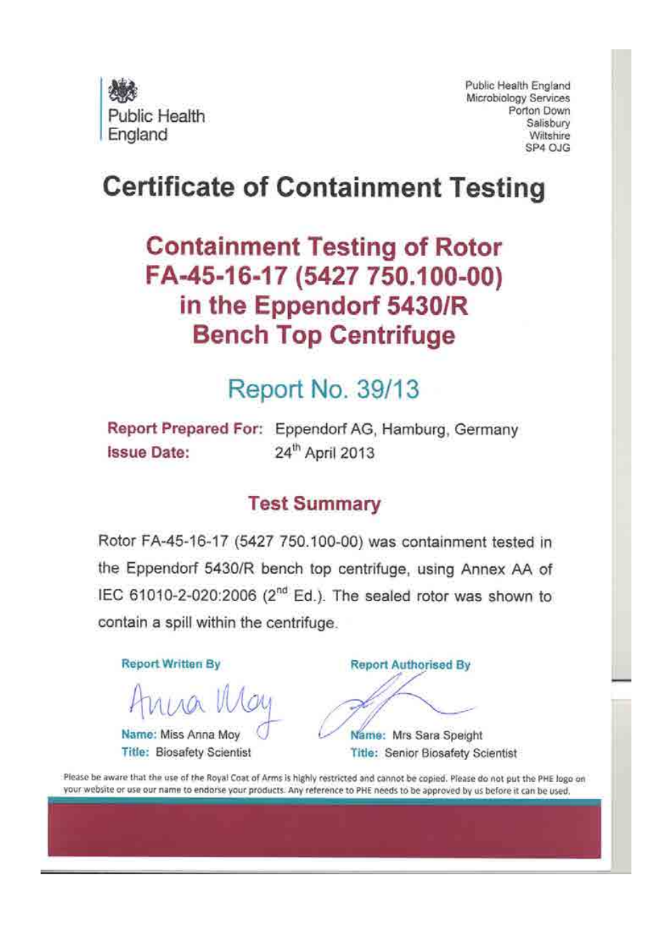 Eppendorf 5430 R Centrifuge User Manual | Page 81 / 88