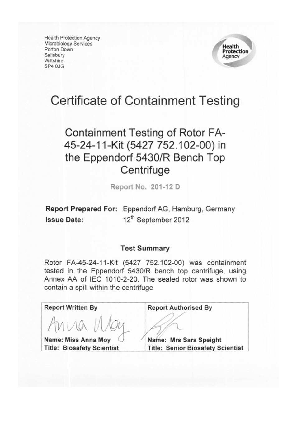 Eppendorf 5430 R Centrifuge User Manual | Page 122 / 130