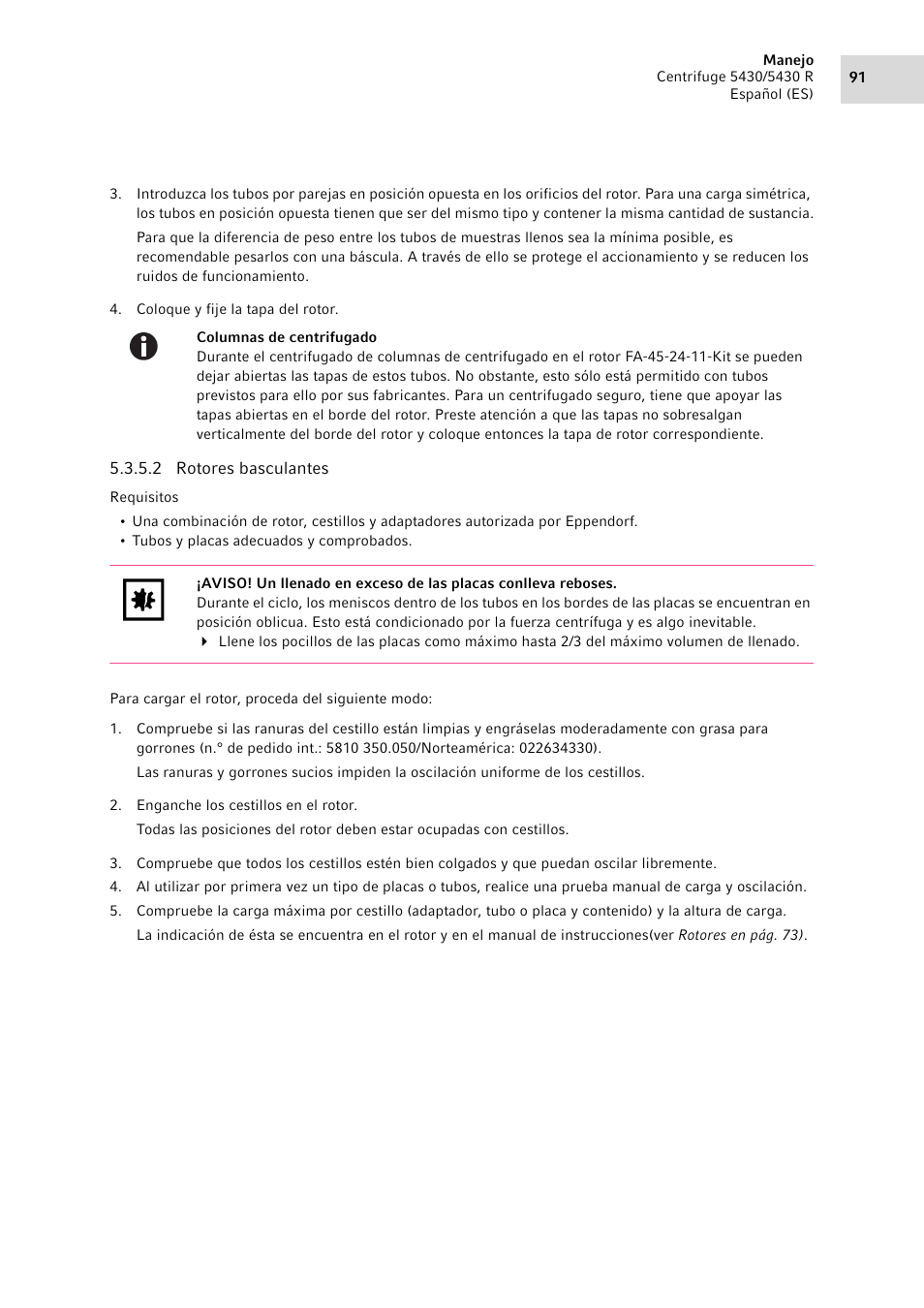 Eppendorf 5430 R Centrifuge User Manual | Page 91 / 130