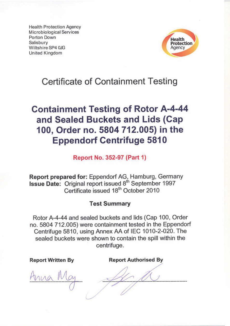 Eppendorf 5810 R Centrifuge User Manual | Page 120 / 127