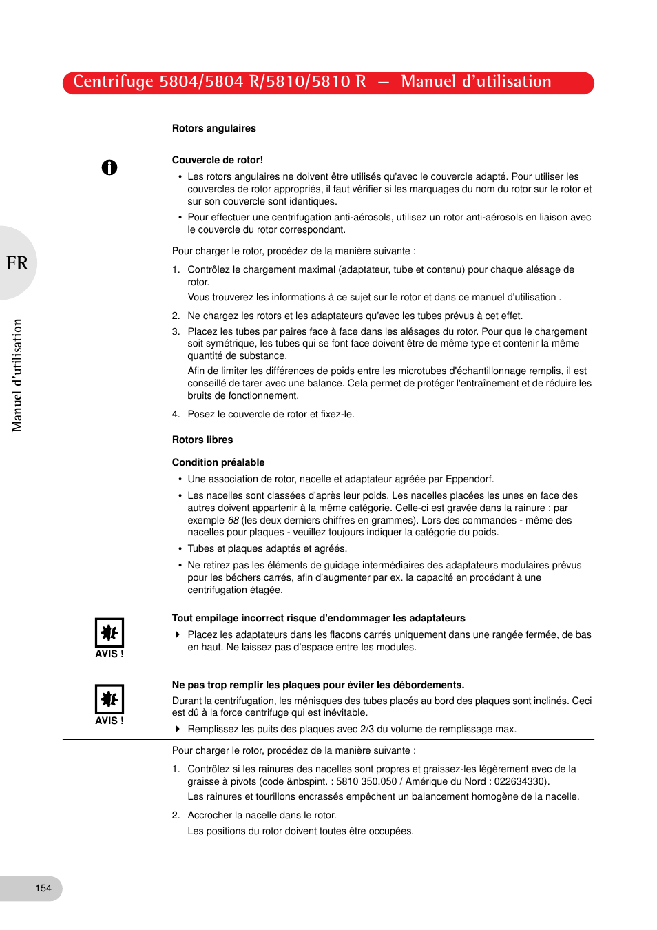 Manuel d'utilisation | Eppendorf 5810 R Centrifuge User Manual | Page 100 / 129