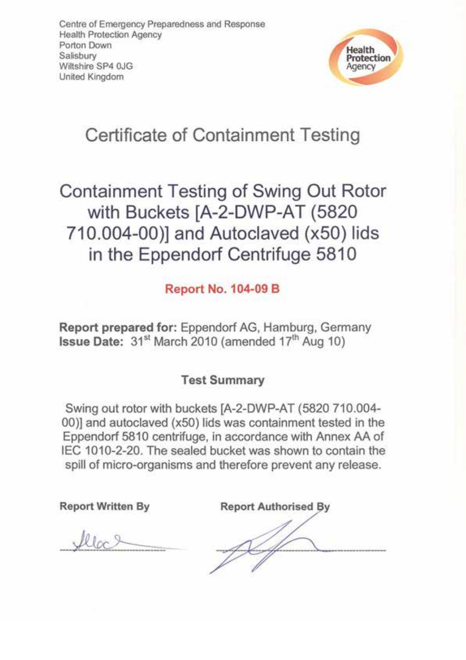 Eppendorf 5810 R Centrifuge User Manual | Page 121 / 129