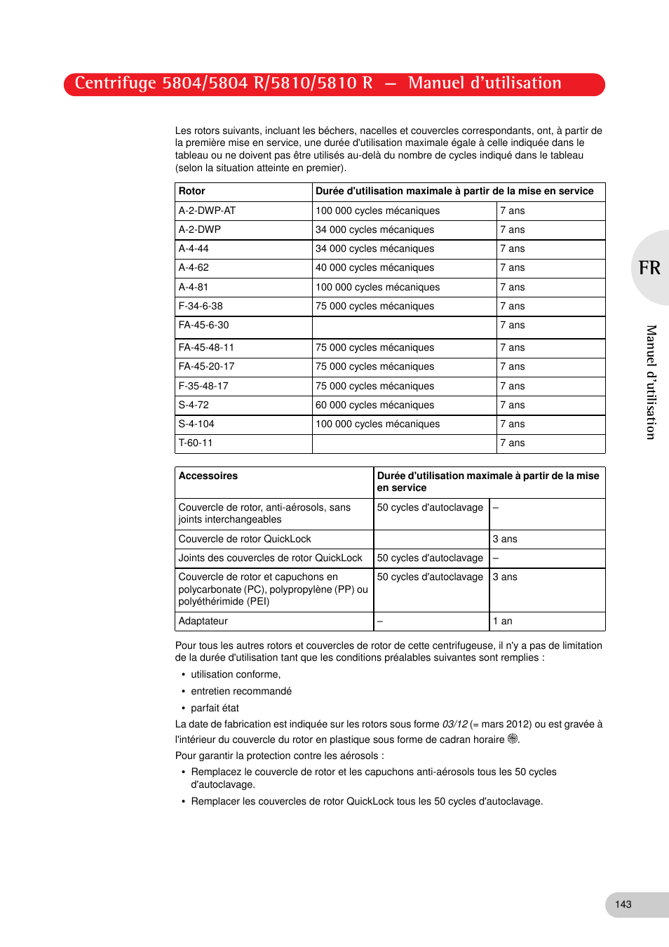 Manuel d'utilisation | Eppendorf 5810 R Centrifuge User Manual | Page 89 / 129