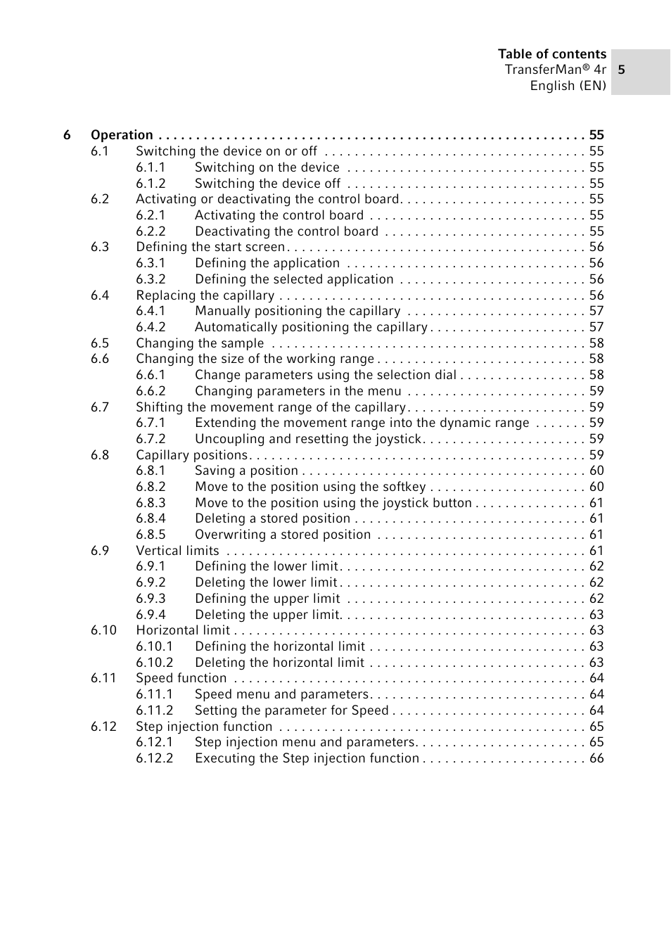 Eppendorf TransferMan4 r User Manual | Page 5 / 102