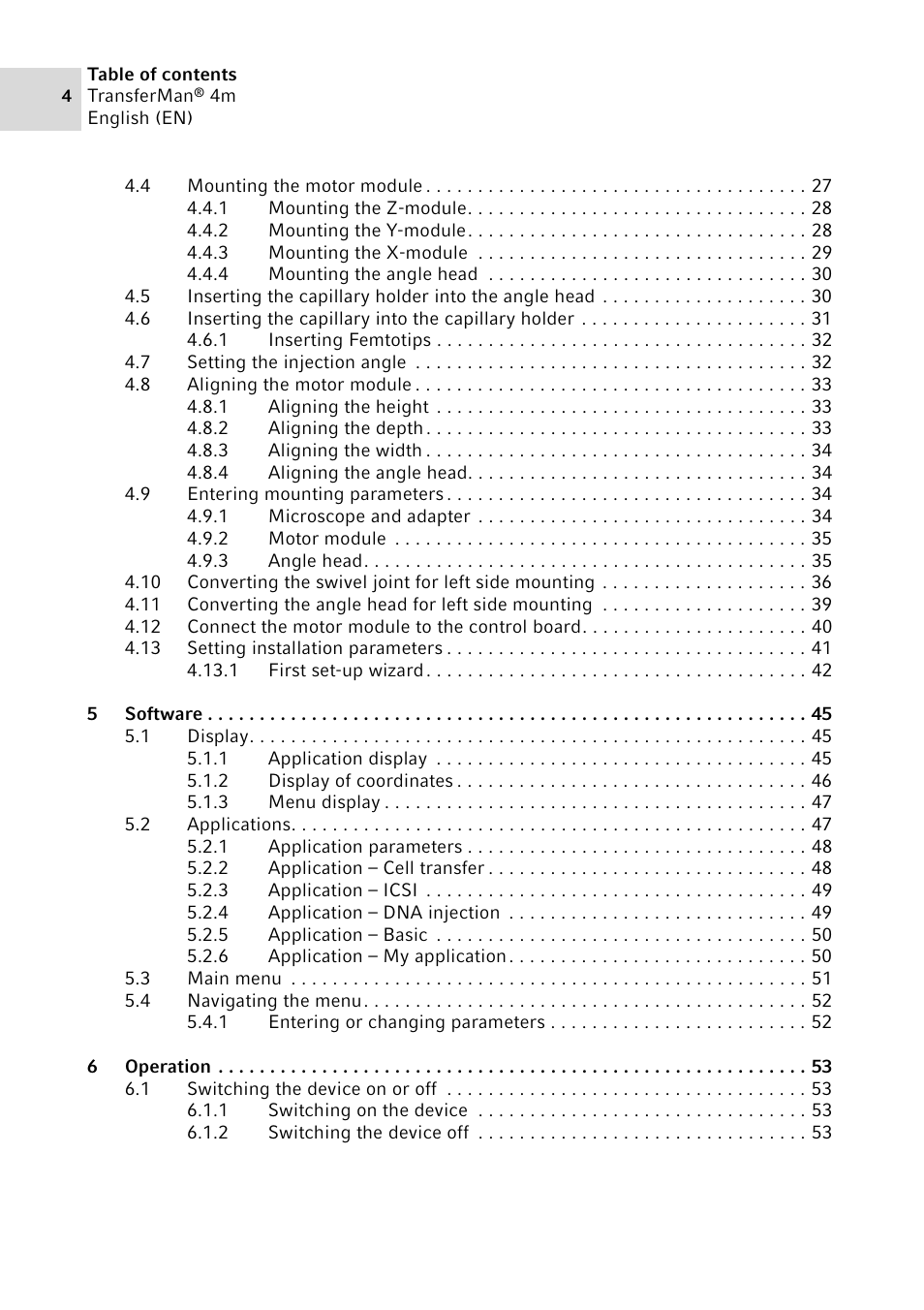 Eppendorf TransferMan4 m User Manual | Page 4 / 96