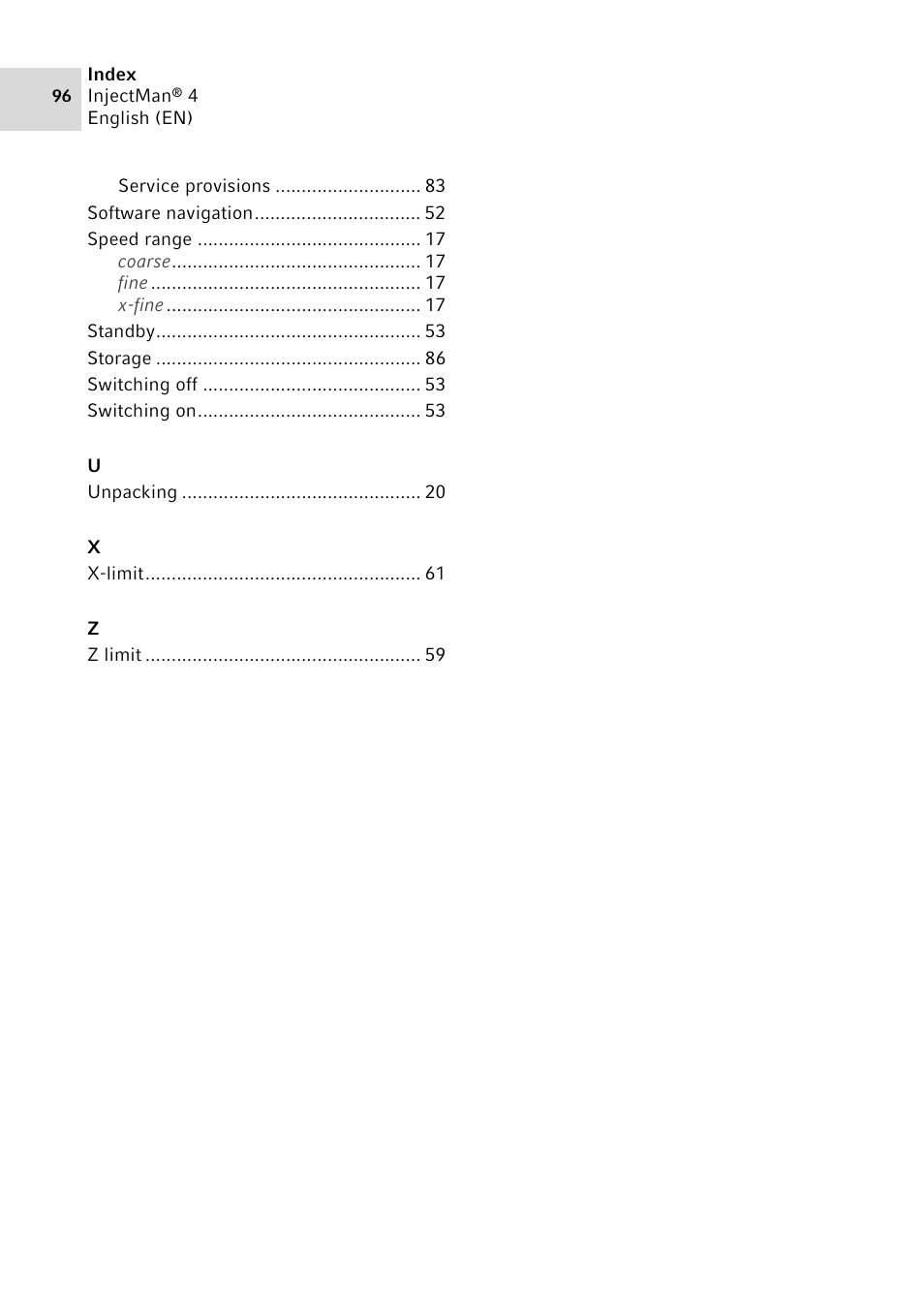 Eppendorf InjectMan 4 User Manual | Page 96 / 100