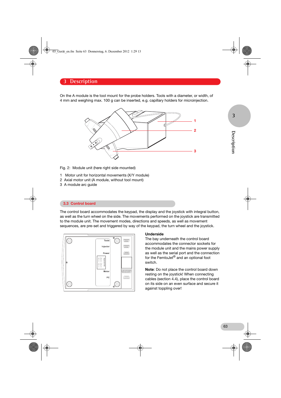 3 description, Description | Eppendorf InjectMan NI 2 User Manual | Page 10 / 60