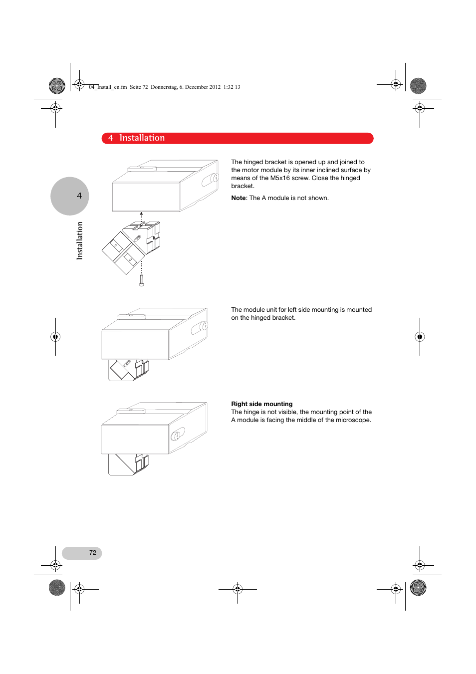 4 installation 4 | Eppendorf InjectMan NI 2 User Manual | Page 19 / 60