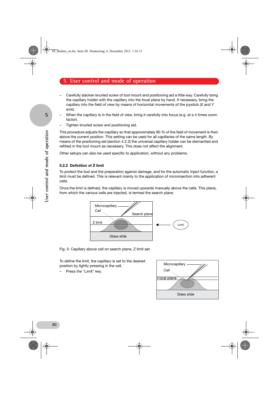 5 user control and mode of operation | Eppendorf InjectMan NI 2 User Manual | Page 27 / 60