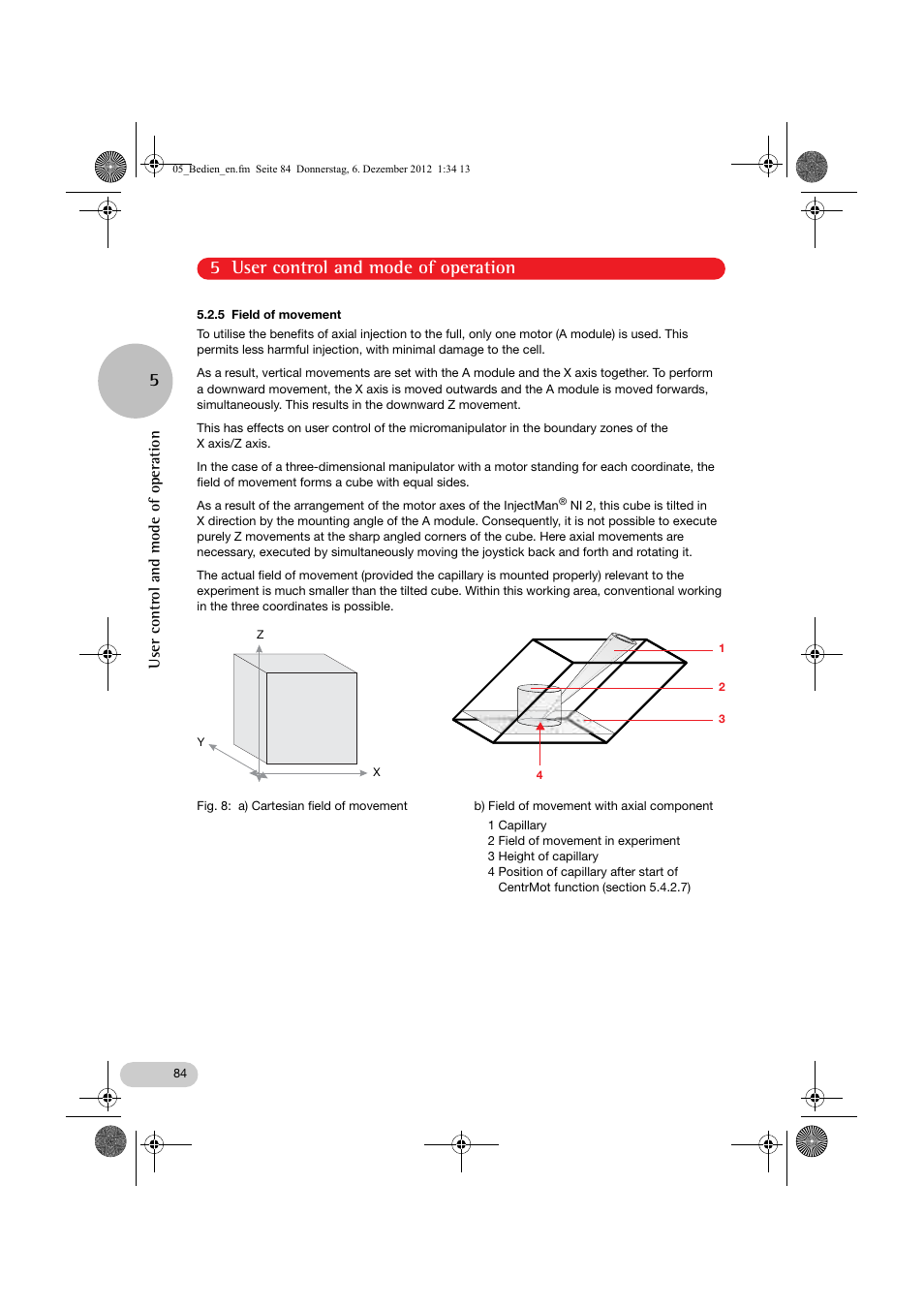 5 user control and mode of operation 5 | Eppendorf InjectMan NI 2 User Manual | Page 31 / 60