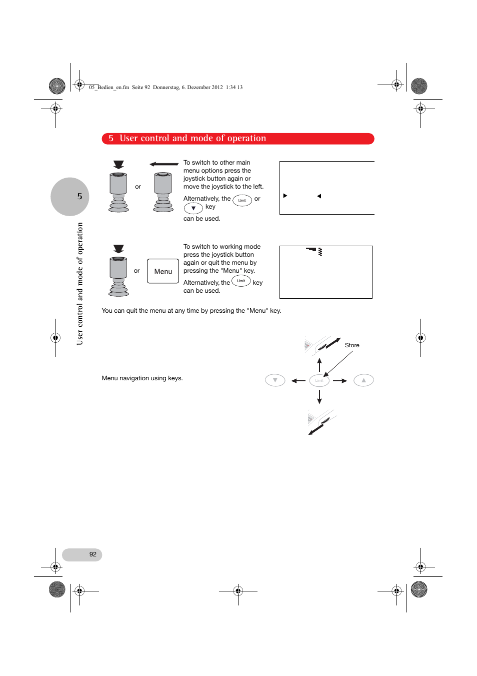 5 user control and mode of operation, User control and mode of operation | Eppendorf InjectMan NI 2 User Manual | Page 39 / 60