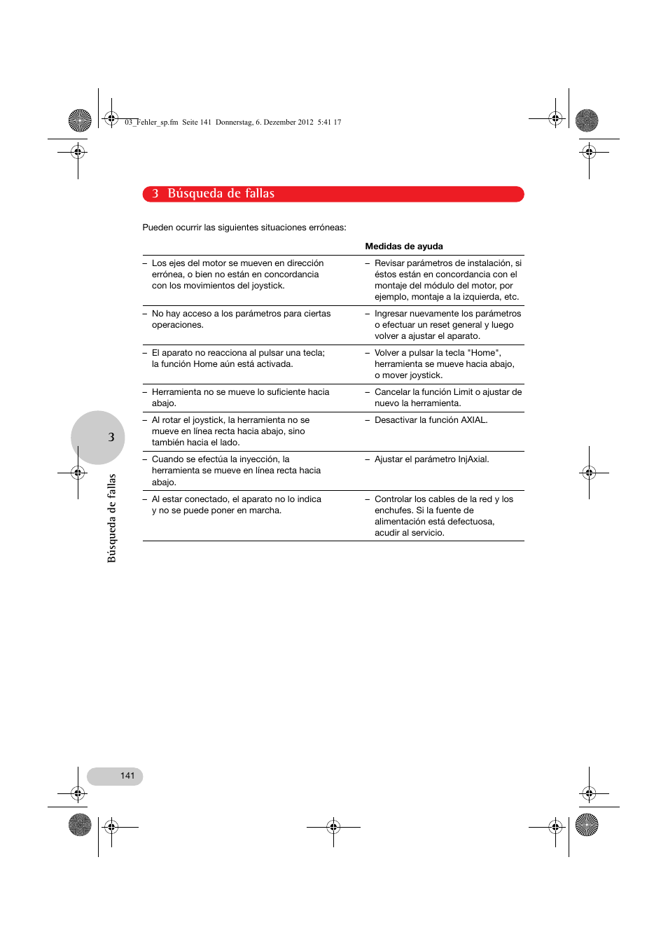 03_fehler_sp.fm, 3 búsqueda de fallas 3 | Eppendorf InjectMan NI 2 User Manual | Page 11 / 16