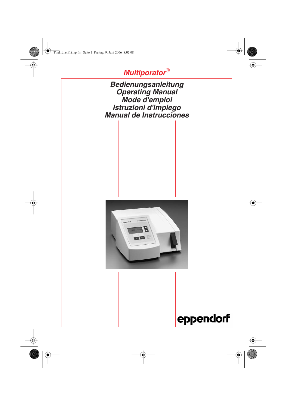 Eppendorf Multiporator User Manual | 49 pages