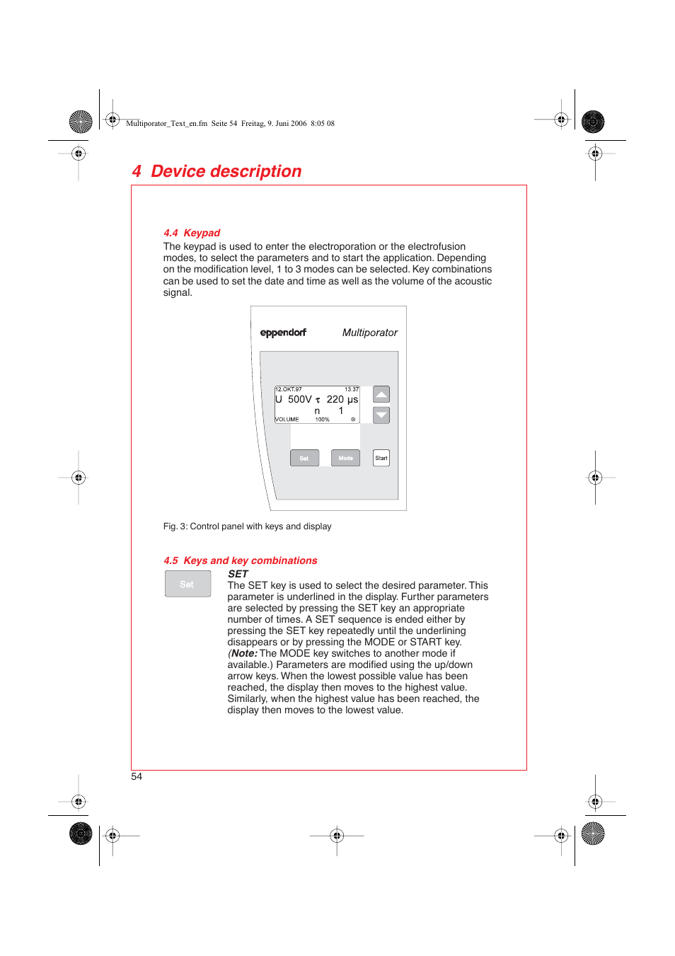 4 device description | Eppendorf Multiporator User Manual | Page 12 / 49